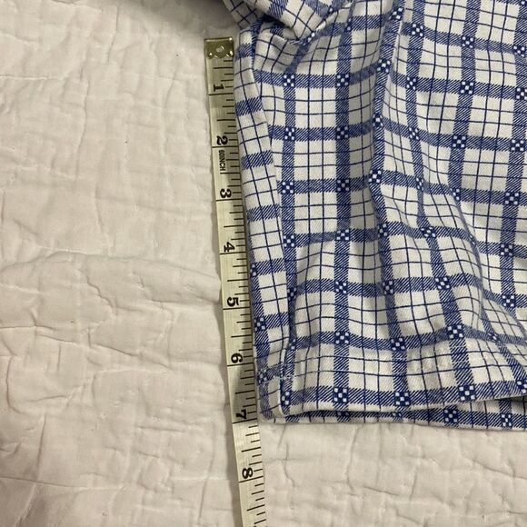 Vintage Blue Plaid High Waist Paper Bag Shorts size 10 - Picture 8 of 8